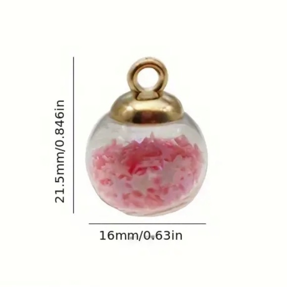 Hot pink Wishing Ball Earrings - Picture 5 of 6